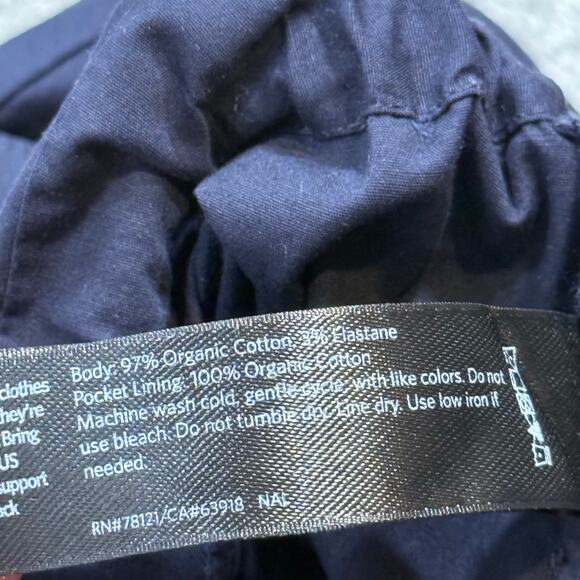 Eileen Fisher Organic Cotton Poplin Wide-Leg Jumpsuit Navy Blue Sz Sml Elevated - Picture 10 of 15